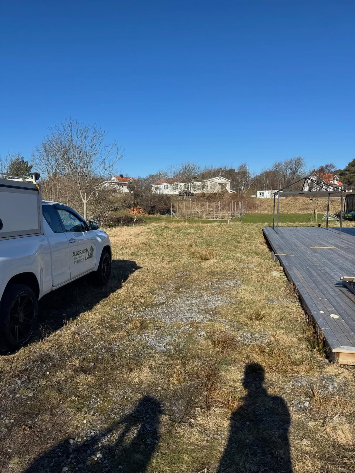 Altandäck och tomt inför slutlig planering